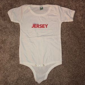 Made in jersey 12M white baby outfit onesie